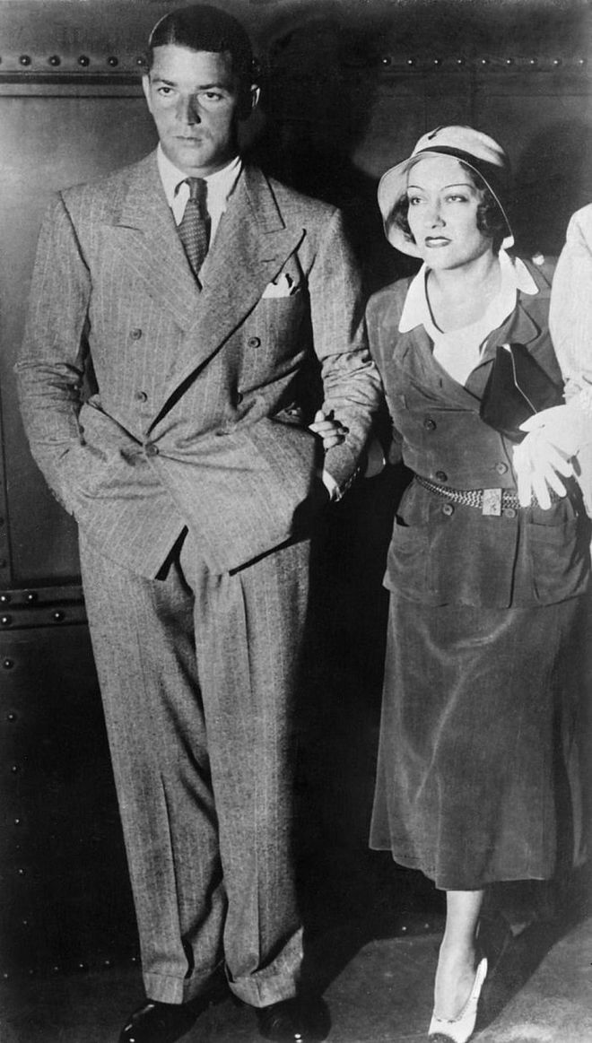 Marrying Michael Farmer in 1931. Is that velvet? 