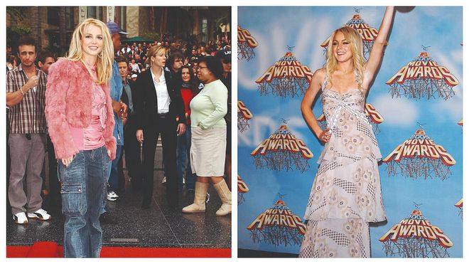 Britney Spears (L) and Lindsay Lohan (Photos: TPG/Click Photos)