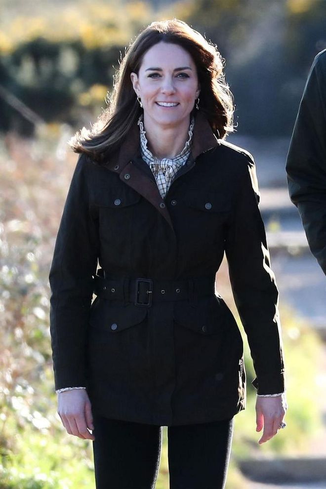 Kate smiles while visiting Howth Cliff.

Photo: Getty