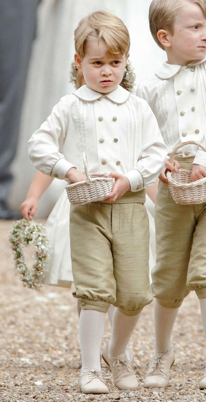 There are only two page boys at Eugenie's wedding. The first is five-year-old Prince George who, by now, must have the hang of these weddings given that he's been in the role twice this year already.