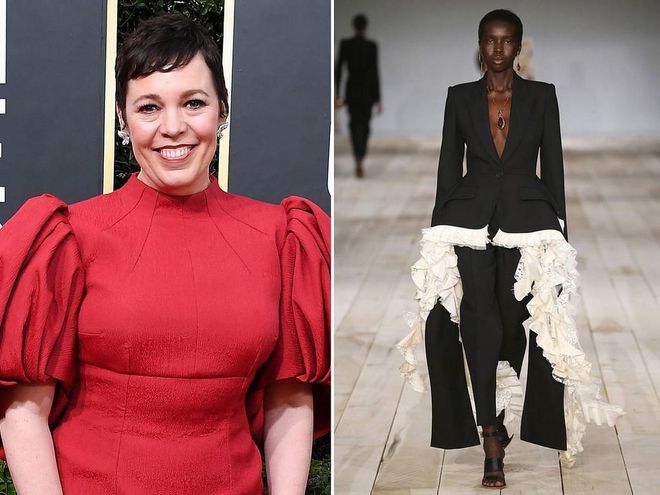 Who could forget Olivia Colman's custom Prada look at last year's Oscars? (Or her heart-warming Best Actress acceptance speech?) This time, she's presenting – as is customary for the previous year's winners – which is the perfect opportunity to wear a show-stopping suit. We love this statement piece from Alexander McQueen, and we suspect she would too.