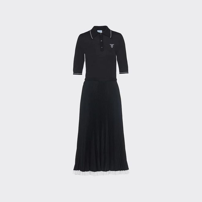 Crêpe De Chine Dress, $4,200, Prada
