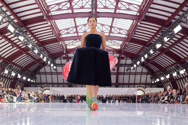 Russell opening the spring 2023 Loewe show in Paris