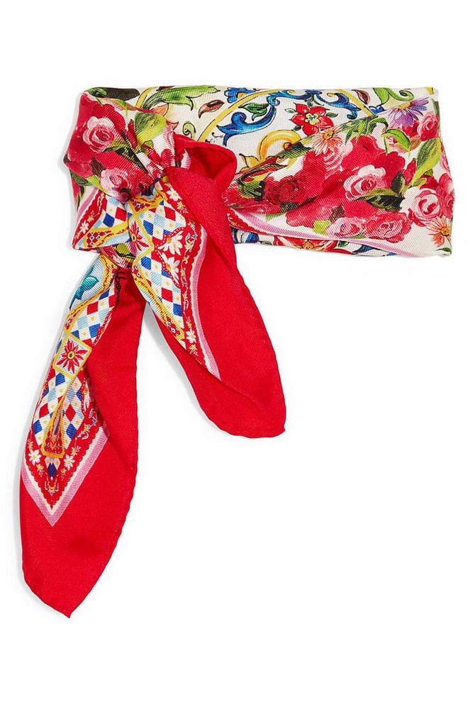 Head scarf, $331, Dolce & Gabbana