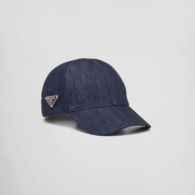 Denim Baseball Cap, $865, Prada