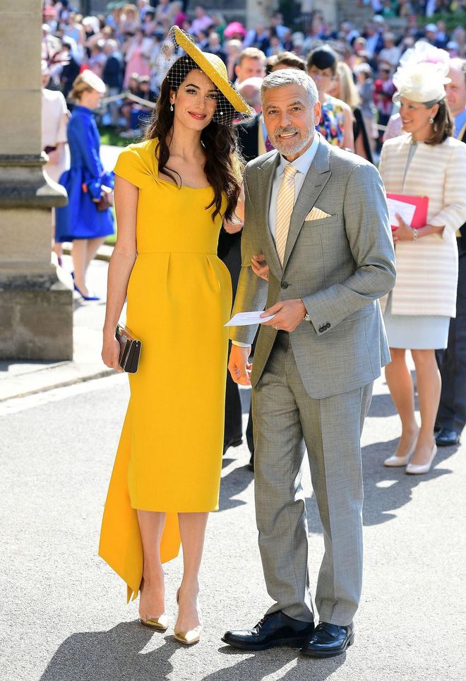 Amal wears custom Stella McCartney and Gianvito Rossi shoes. Photo: Getty