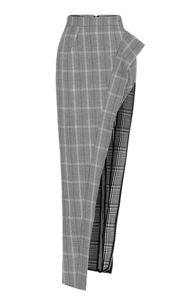 Emblem Checked Cut Away Linen-Cotton Skirt, US$568, Maticevski from Moda Operandi