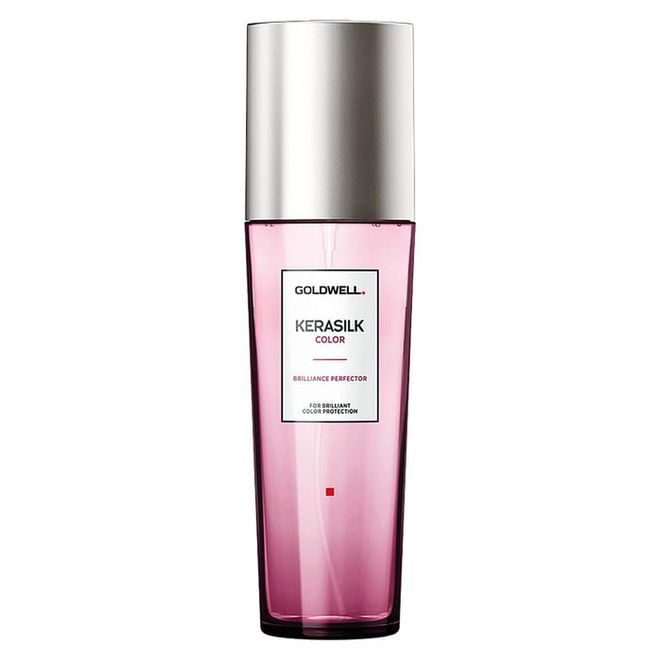 This accomplished multi-tasker, with keratin and tamanu oil, will leave colour-treated hair smooth and extraordinarily glossy, imbuing it with 72 hours of UV protection.

Color Brilliance Perfector, $50, Goldwell Kerasilk