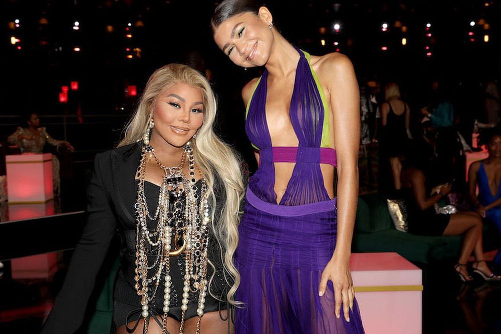 Lil' Kim and Zendaya attend the BET Awards 2021 at Microsoft Theater on June 27, 2021 in Los Angeles, California. (Photo: Bennett Raglin/Getty Images)