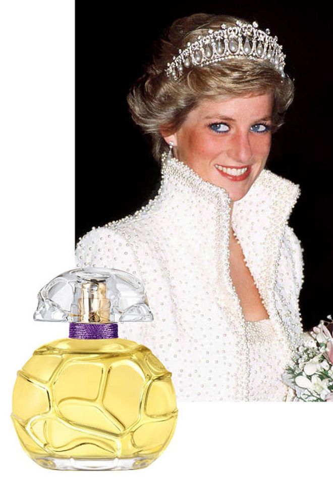 A more modern but no less indelible icon, Princess Diana walked down the aisle at St. Paul's Cathedral bathed in Quelques Fleurs, a floral scent featuring notes of tuberose, rose, and jasmine. (Rumors abound that she accidentally spilled the juice on her wedding dress while trying to top up just before getting out of the carriage.) Later in life, Princess Diana was a fan of 24 Faubourg by Hermès, created by in 1995 by perfumer Maurice Roucel and named for the address of the Hermès flagship store in Paris. A sunny scent, it contains notes of orange blossom, peach, gardenia, and amber.