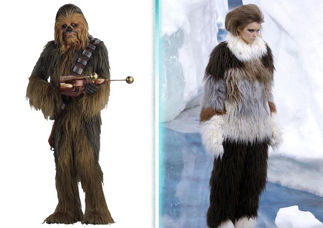 Feeling fuzzy? You're not alone. Chanel fall 2010 (right) came complete with Chewbacca tributes