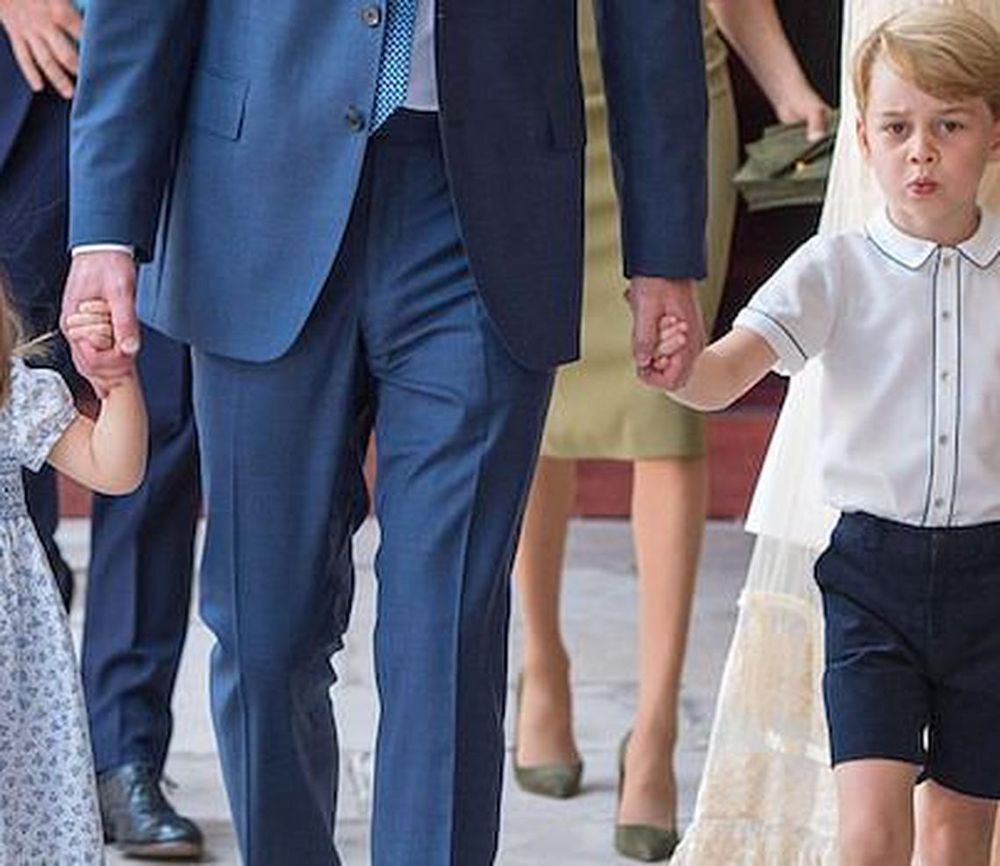 Prince George and Princess Charlotte Attend Prince Louis' Christening