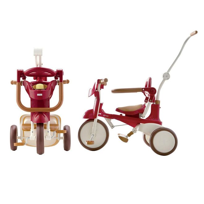 This three-in-one trike evolves with your kid. It switches from a tricycle with a handle that mum or dad can steer, to a walker and then a freewheeling bike when
your child doesn’t need help any more. 