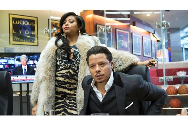 All Your Leopard Clothing + Fur Coat + Hoop Earrings + Red Lipstick = Cookie Lyon