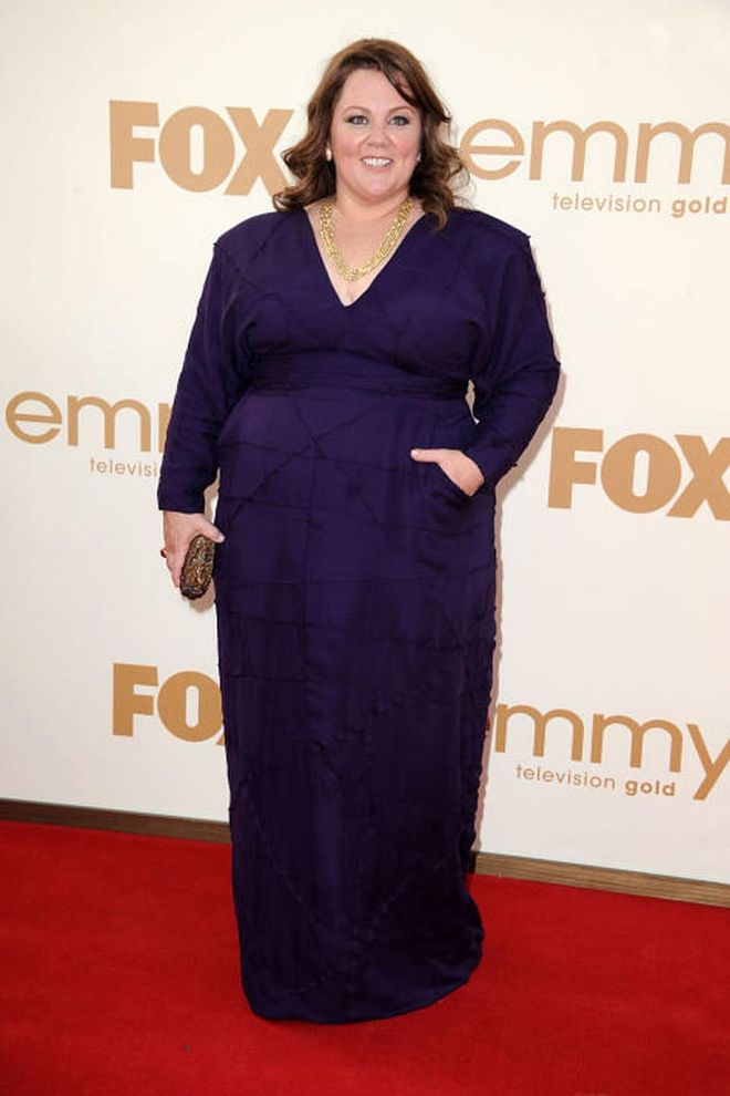 McCarthy wore this gorgeous purple gown when she won her Emmy for Mike & Molly in 2011. 