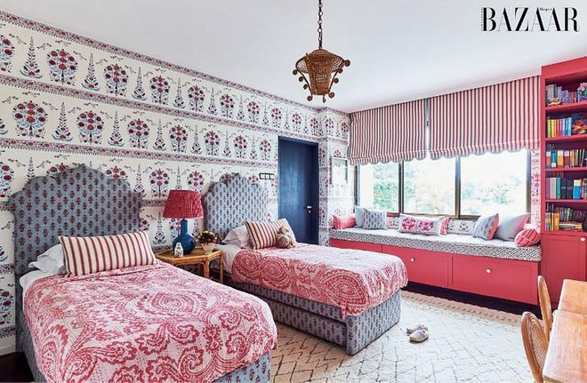 Prints reign supreme in Long’s daughters’ bedroom, which is one of her favourite rooms in the house.