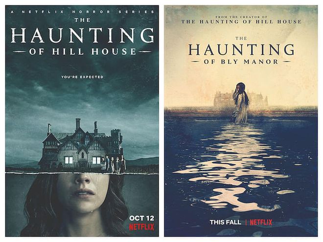 Posters for American supernatural horror TV series The Haunting of Hill House (2018) and The Haunting of Bly Manor (2020) (Photos: Netflix)