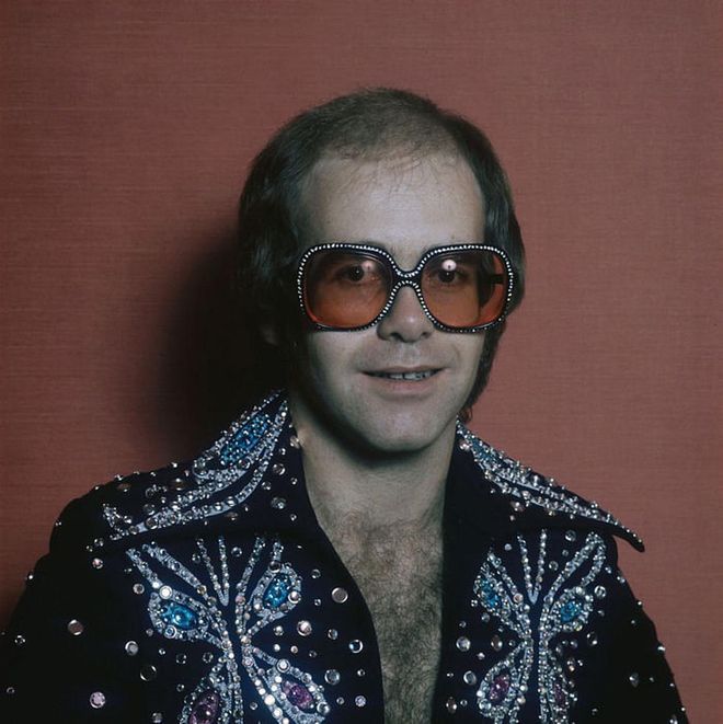 In a rhinestone jacket and matching "Butterfly" jacket circa 1975. Photo: Getty 

