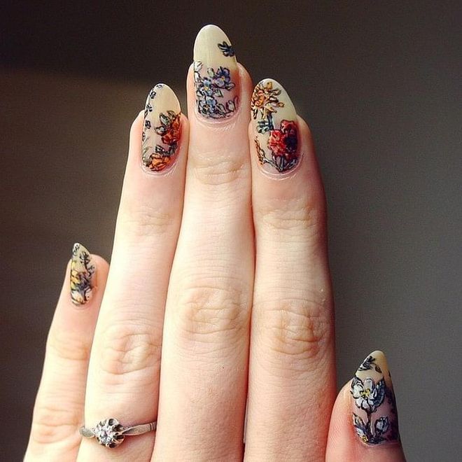 The perfect manicure for a vintage-inspired wedding. Photo: @ladycrappo