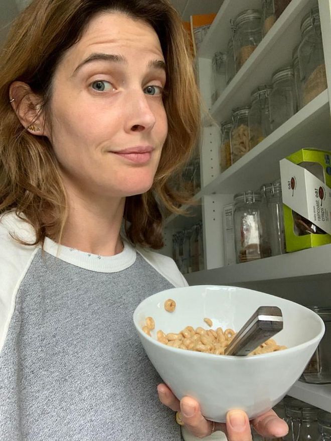 Cobie Smulders and cereal