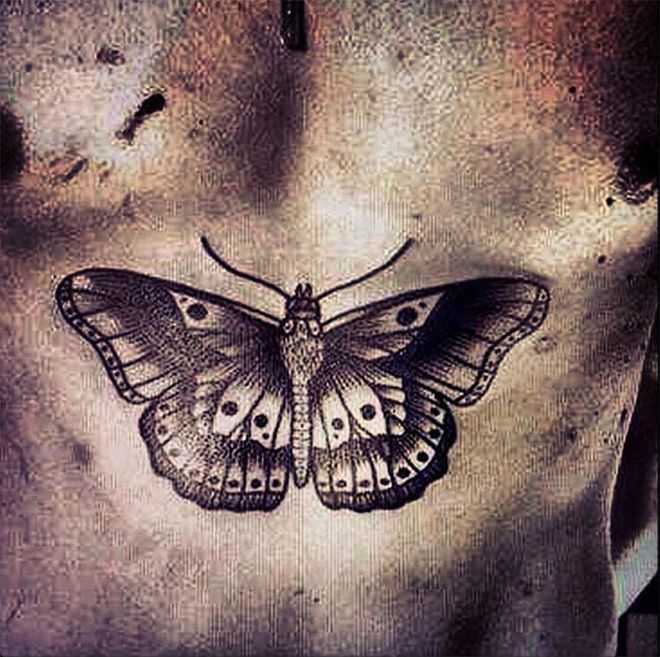 Harry Styles has a lot of tattoos, but even hardcore One Direction fans hoped this giant butterfly was a joke. It was not though, and it eventually grew on people. Hopefully.