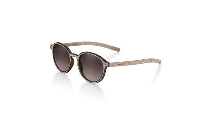 This unique number from Giorgio Armani is sure to get heads turning with its chic wooden frames. (Photo: Luxottica)