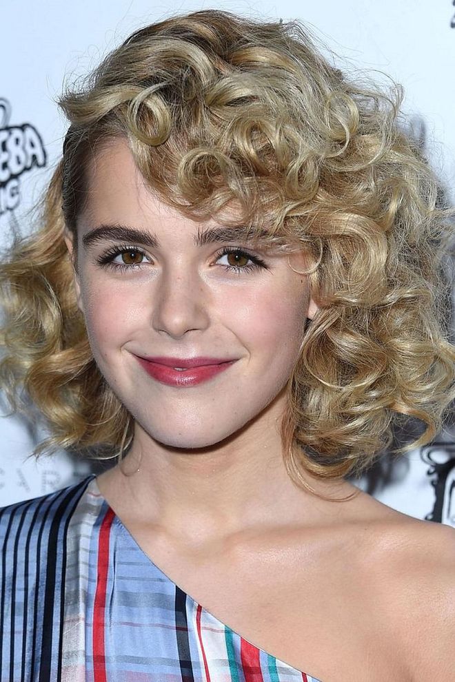 The actress channels Sandra Dee, or Isabel Marant Fall '16, with a full bob and swooping bangs. Photo: Getty