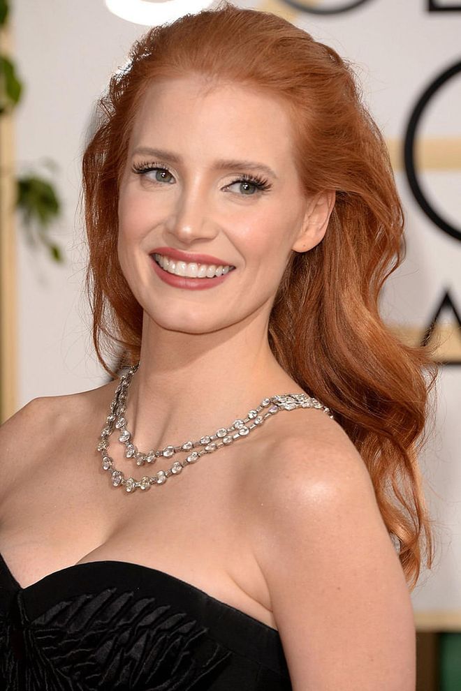 Jessica Chastain defined what Old Hollywood glamour looks like in the modern age on 2014's Golden Globes red caret. 

