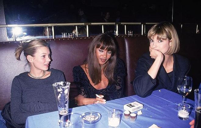 The three supers dine together in 1993. Photo: Getty