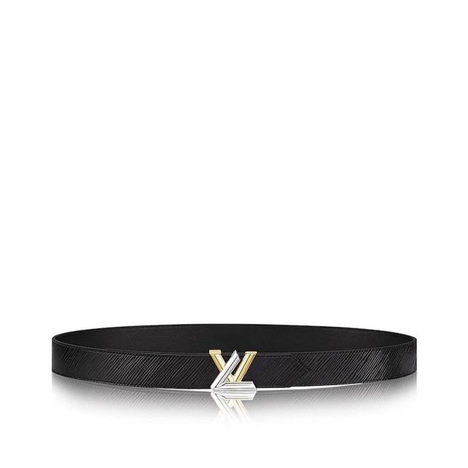 CE.LV Twist 30 Epi BLA.90 belt, $895, Louis Vuitton