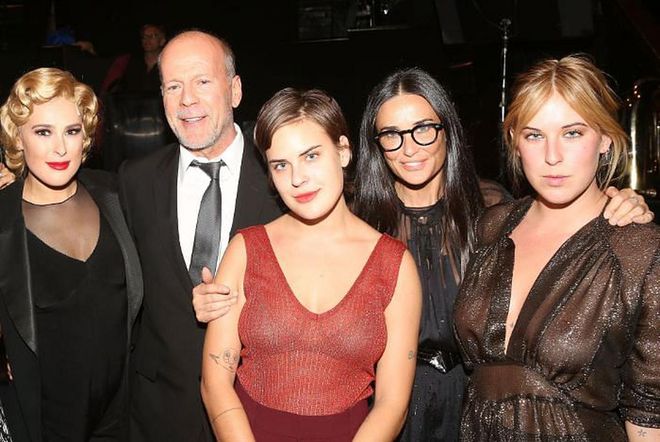 During their 13 years of marriage, Bruce Willis and Demi Moore parented three daughters, Rumer, Scout LaRue, and Tallulah Belle.

Photo: Getty