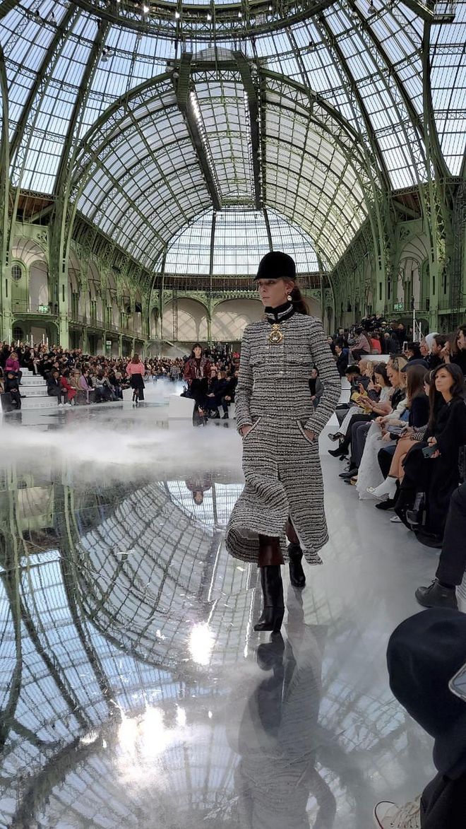 Chanel AW2020 featured equestrian references like riding hats and fold down boots.