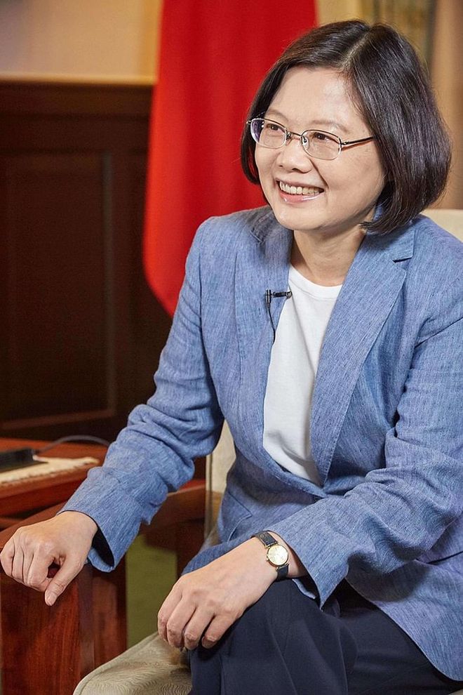 Tsai Ing-Wen became Taiwan's first female president, after winning the January 2016 election by a huge lead—her votes almost doubled her opponent's. The Taipei-born leader doesn't hail for a political family, and actually began her career as a professor rather than a politician. Tsai is a member of the Democratic Progressive Party, which supports independence from China, and has a history of being pro-poor, pro-women and pro-LGBTQ. She is ranked number 17 on Forbes' Most Powerful Women of 2016. Photo: Getty