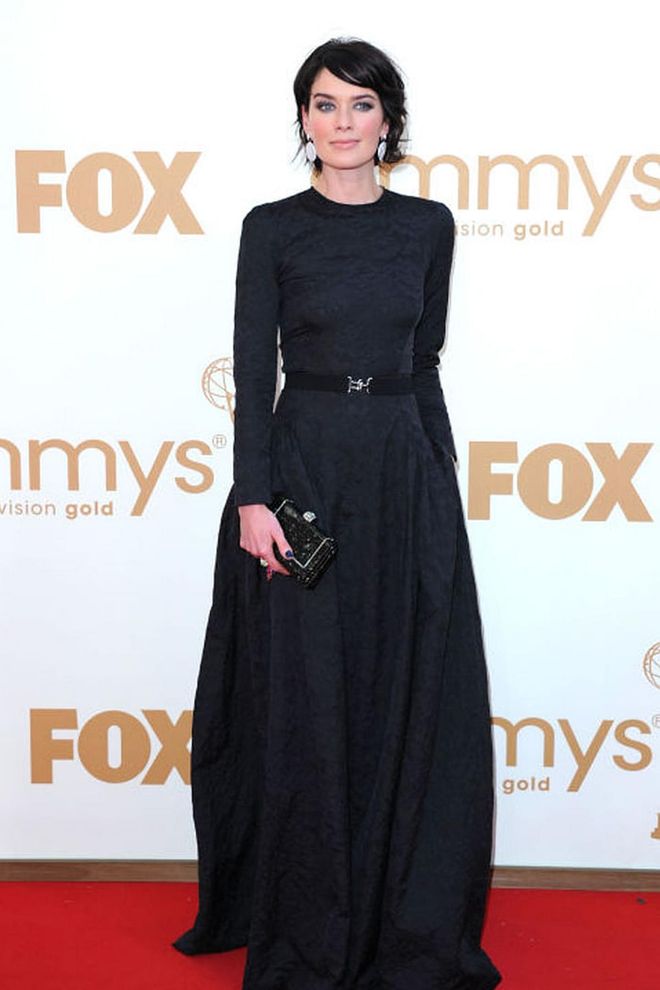 Cersei Lannister would approve of this beautiful black gown Headey wore to the 2011 Emmy Awards. 