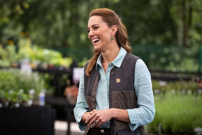 Kate Middleton didn't stop smiling throughout her first post-quarantine engagement.