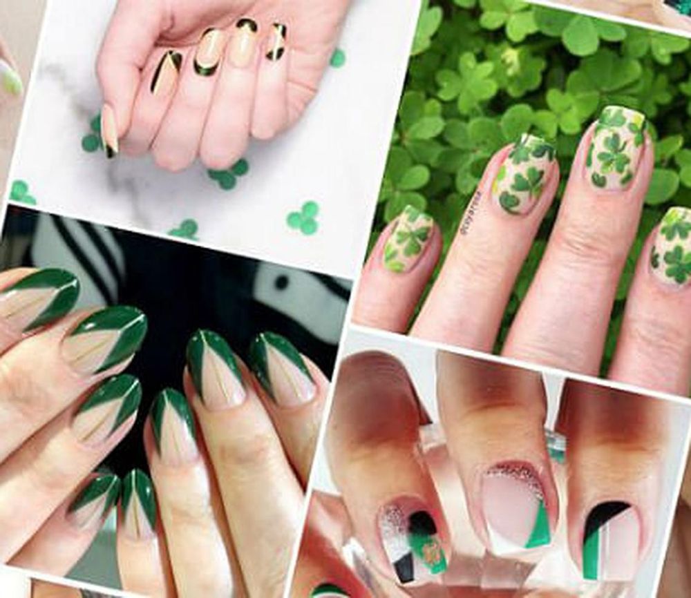 St. Patrick's day nail art green