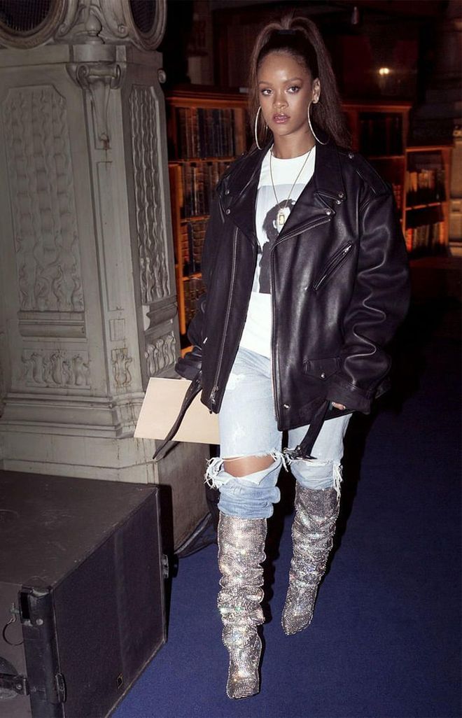 The style icon fueled the hype surrounding the aforementioned boots when she posted a picture of herself wearing them fresh off the runway. Photo: Getty 