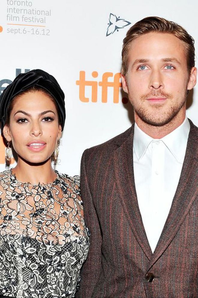 Where they met: Sorry, ladies. Gosling met his romantic match in 2011 when he worked with Mendes on The Place Beyond the Pines.
Length of relationship: The pair have kept their relationship very, very private, but we know they met in 2011 and have since had two daughters, born in 2014 and 2016. Everything else is mostly a mystery with these two.
Cutest moment: After the couple's first daughter was born, Gosling told E! in a rare share, "I know that I'm with the person I'm supposed to be with." As for why? "She's Eva Mendes," Gosling notes. "There's nothing else I'm looking for."