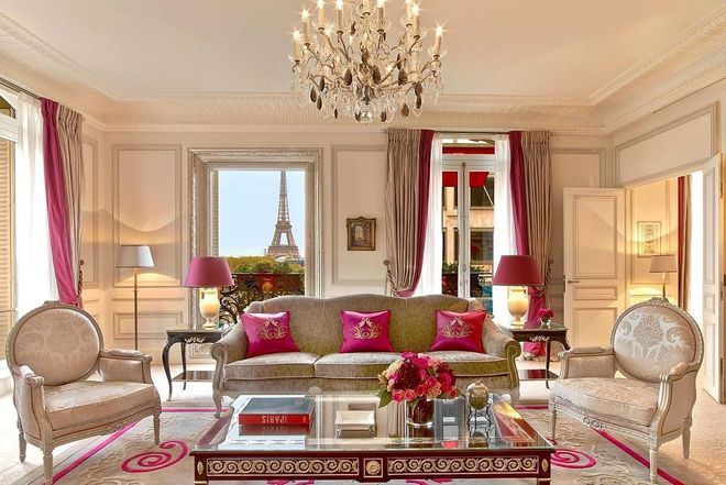 Founded in 1913, Hôtel Plaza Athénée is not only a place to stay, but also one to be seen. Inside the hotel's Eiffel Tower Suites, windows framed with signature red geraniums embrace grand views of Avenue Montaigne and the Eiffel Tower. (Carrie Bradshaw has even made an appearance on the hotel’s famed balcony.) Photo: Hotel Plaza Anthenee