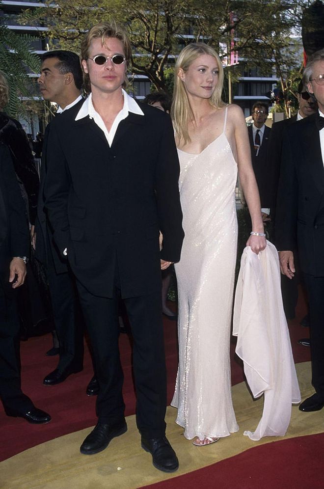 Paltrow and then-boyfriend, Brad Pitt at the 68th Annual Academy Awards in 1996. Photo: Getty