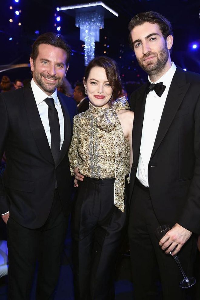 Stone and McCary (right) and Bradley Cooper (let) at the 2019 SAGs. Photo: Getty