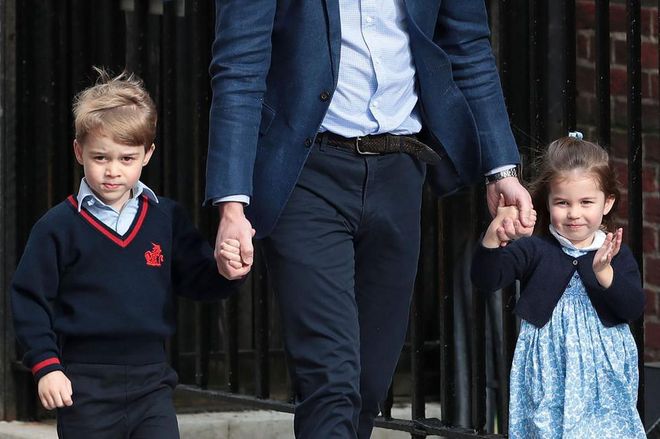 On April 23, 2018, Will and Kate welcomed their third child, Prince Louis. Later on that day, George and Charlotte met their new baby brother at the Lindo Wing of St. Mary's hospital.
Photo: Getty 