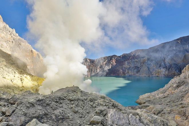 Close in distance to Bali, this East Java hotspot has an active volcanic crater that spits out blue fire. (No really, it's not 100 percent real!) You can see it in action on a fun trek, but don't get too close! TIP: Bring a medical mask as the gas reeks of sulfur. 
Photo: Getty
