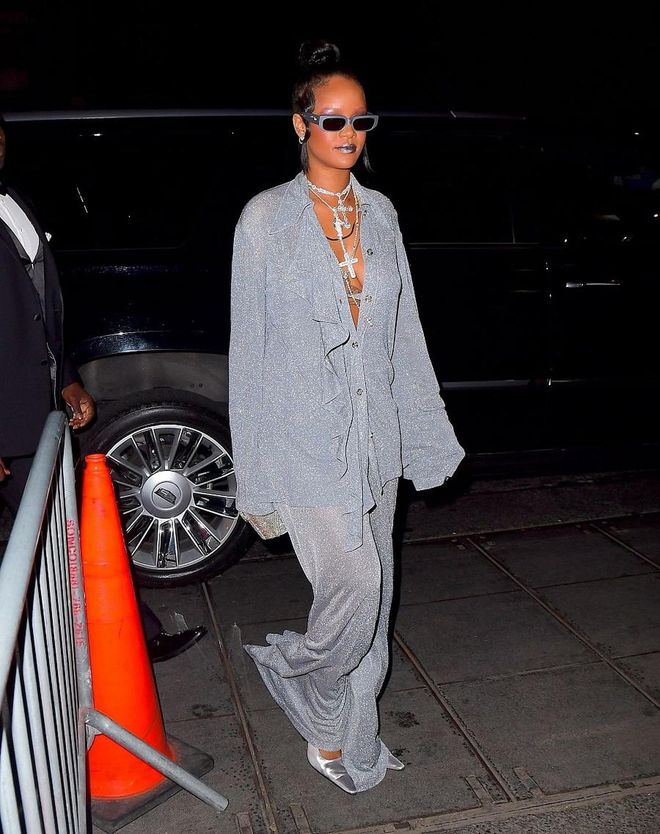 Rihanna in Nina Ricci and Dorateymur shoes