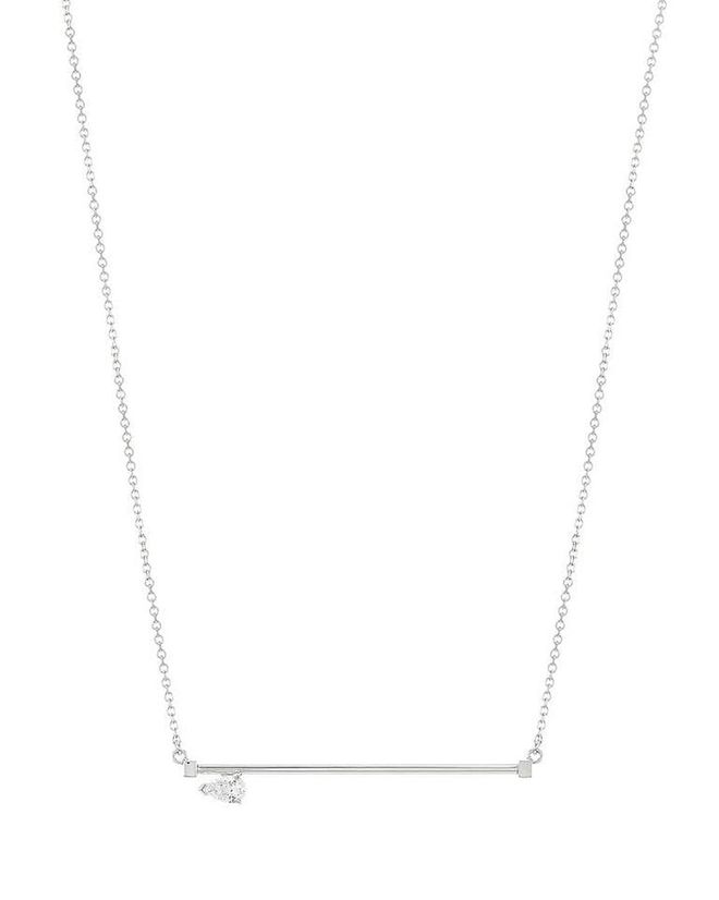 Serti Sur Vide 18K White Gold & Diamond Chain Necklace, $6,662, Repossi at Saks Fifth Avenue
