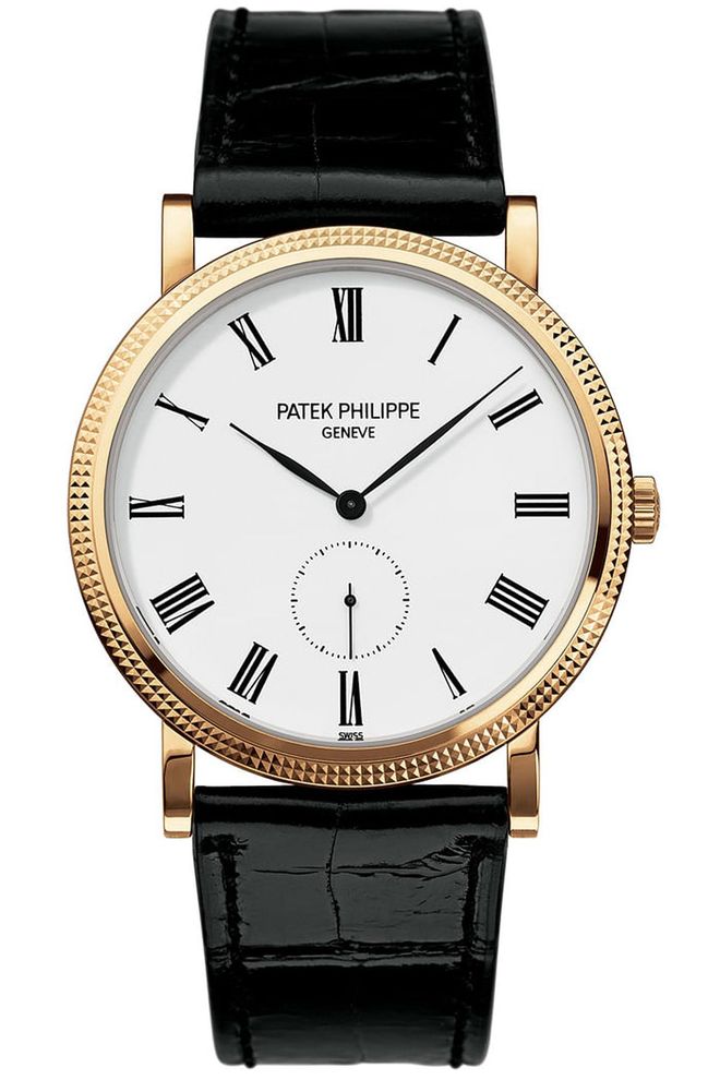 Patek Philippe Ref. 5119J Calatrava watch, $19,730, 212-218-1240.
