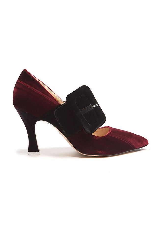 Popular among fashion influencers, Attico's buckled heels and flats are set to make serious impact this season. Its velvet pumps have a luxe appeal that will serve you well during party season.
Buckle velvet shoes, £599, Attico at Matches Fashion.