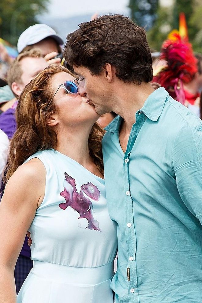 Sharing a kiss at the 38th Annual Vancouver Pride Parade. Photo: Getty