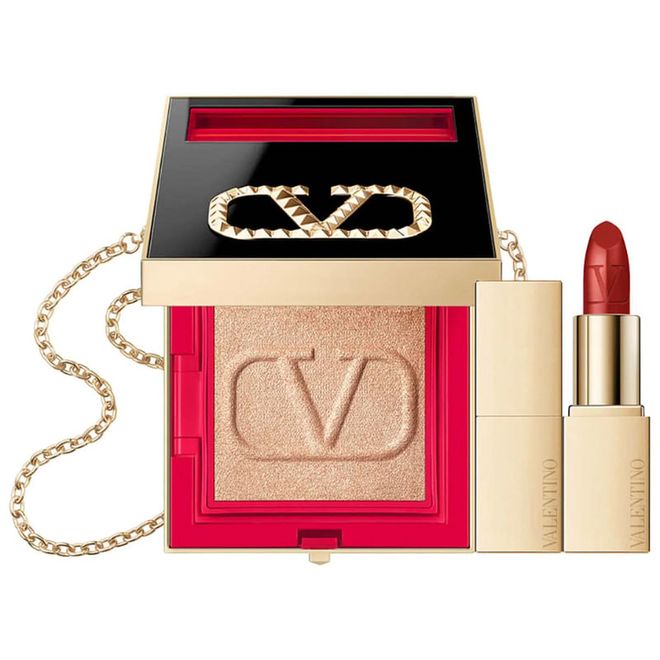 Valentino Go-Clutch Highlighter and Mini Lipstick