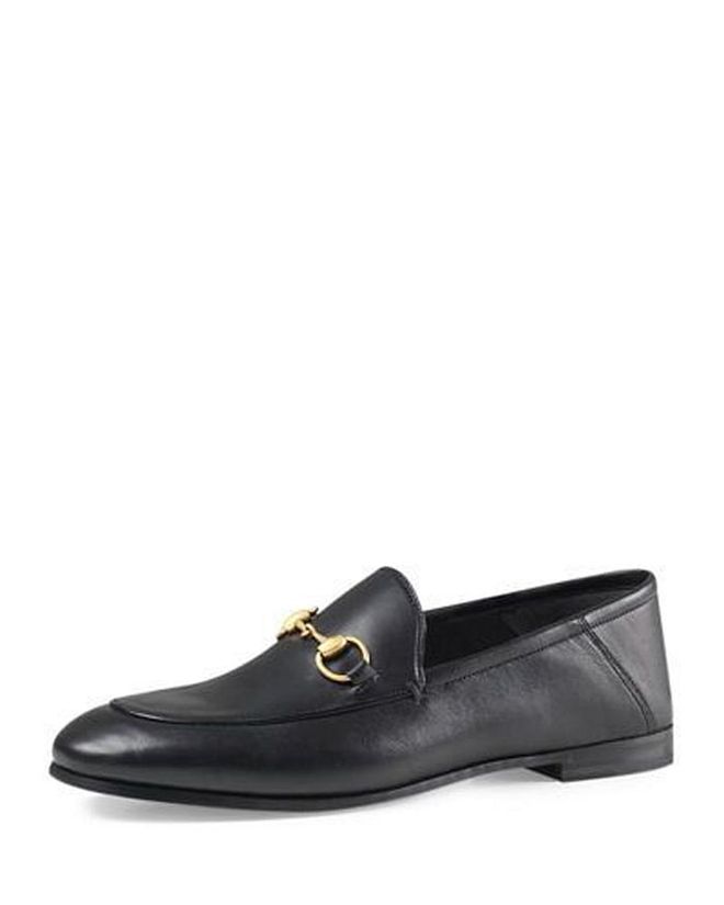 Gucci leather horsebit loafers, $630. For casual days at the office or weekends at home.

